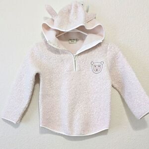 Patric Francis Cream Cozy Hoodie with Animal Ears